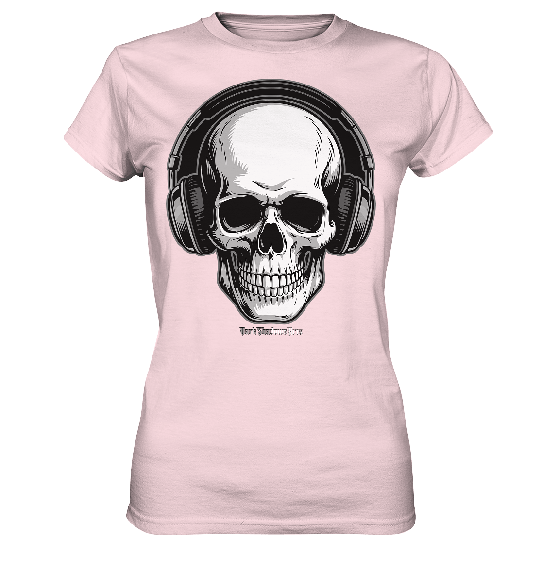 Requiem in Beats – Totenkopf mit Ohrhörern für Musikrebellen - Ladies Premium Shirt | Lady - Shirts | Dark Shadows Arts