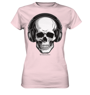 Requiem in Beats – Totenkopf mit Ohrhörern für Musikrebellen - Ladies Premium Shirt | Lady - Shirts | Dark Shadows Arts