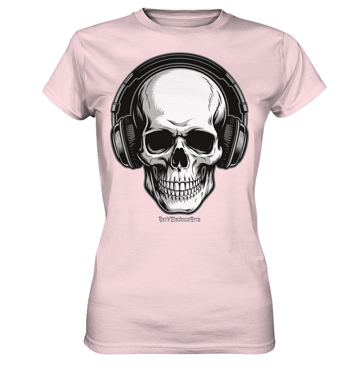Requiem in Beats – Totenkopf mit Ohrhörern für Musikrebellen - Ladies Premium Shirt | Lady - Shirts | Dark Shadows Arts