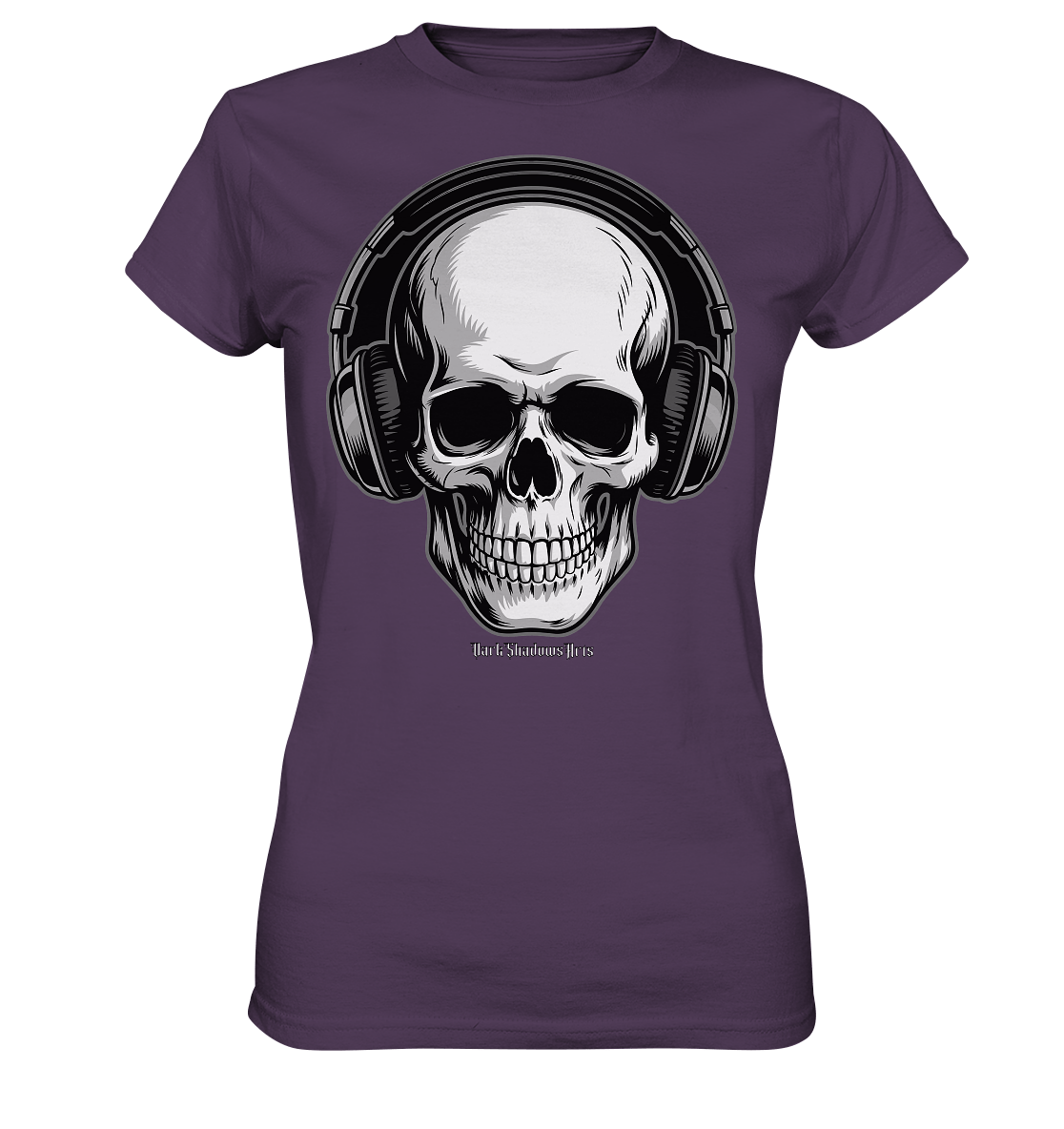 Requiem in Beats – Totenkopf mit Ohrhörern für Musikrebellen - Ladies Premium Shirt | Lady - Shirts | Dark Shadows Arts