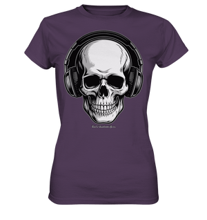 Requiem in Beats – Totenkopf mit Ohrhörern für Musikrebellen - Ladies Premium Shirt | Lady - Shirts | Dark Shadows Arts