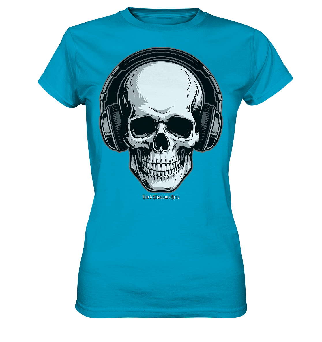 Requiem in Beats – Totenkopf mit Ohrhörern für Musikrebellen - Ladies Premium Shirt | Lady - Shirts | Dark Shadows Arts