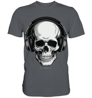 Requiem in Beats – Totenkopf mit Ohrhörern für Musikrebellen - Premium Shirt | Unisex - Shirts | Dark Shadows Arts