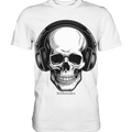 Requiem in Beats – Totenkopf mit Ohrhörern für Musikrebellen - Premium Shirt | Unisex - Shirts | Dark Shadows Arts