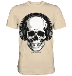 Requiem in Beats – Totenkopf mit Ohrhörern für Musikrebellen - Premium Shirt | Unisex - Shirts | Dark Shadows Arts