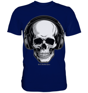 Requiem in Beats – Totenkopf mit Ohrhörern für Musikrebellen - Premium Shirt | Unisex - Shirts | Dark Shadows Arts