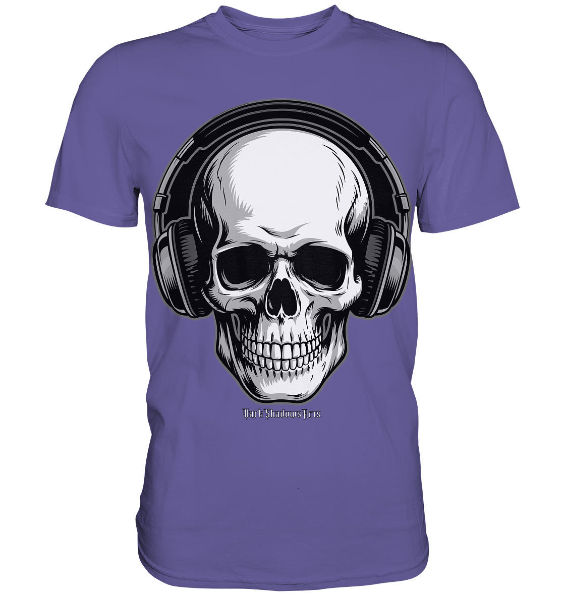Requiem in Beats – Totenkopf mit Ohrhörern für Musikrebellen - Premium Shirt | Unisex - Shirts | Dark Shadows Arts