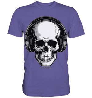Requiem in Beats – Totenkopf mit Ohrhörern für Musikrebellen - Premium Shirt | Unisex - Shirts | Dark Shadows Arts