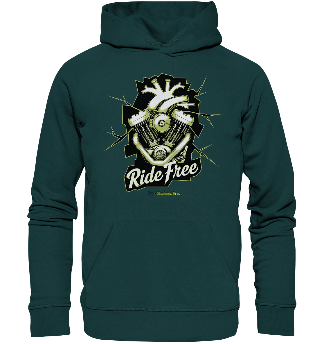 Ride Free – Motorrad & Freiheit - Organic Hoodie | Hoodies | Dark Shadows Arts