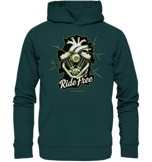 Ride Free – Motorrad & Freiheit - Organic Hoodie | Hoodies | Dark Shadows Arts