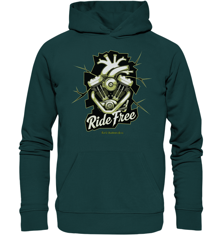 Ride Free – Motorrad & Freiheit - Organic Hoodie | Hoodies | Dark Shadows Arts