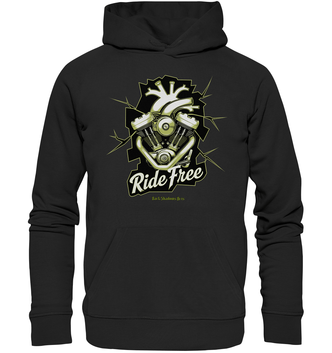 Ride Free – Motorrad & Freiheit - Organic Hoodie | Hoodies | Dark Shadows Arts
