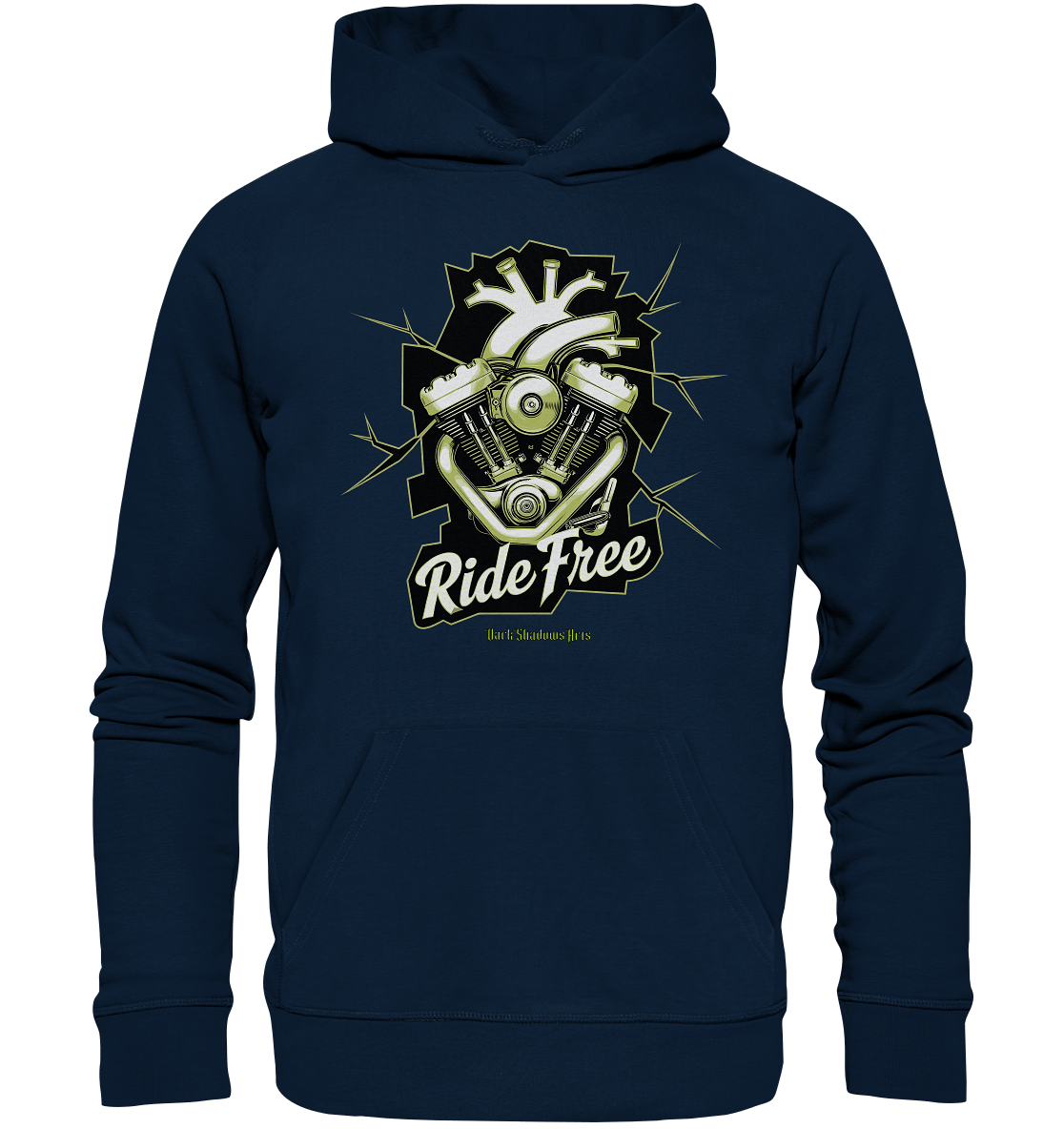 Ride Free – Motorrad & Freiheit - Organic Hoodie | Hoodies | Dark Shadows Arts