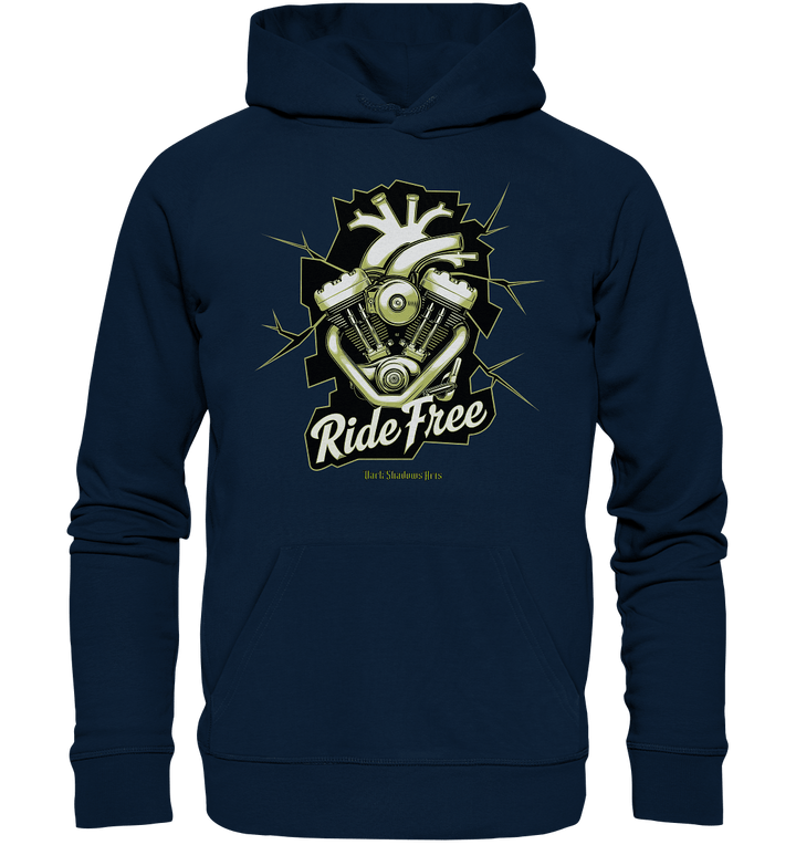 Ride Free – Motorrad & Freiheit - Organic Hoodie | Hoodies | Dark Shadows Arts
