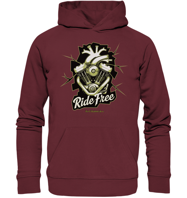 Ride Free – Motorrad & Freiheit - Organic Hoodie | Hoodies | Dark Shadows Arts