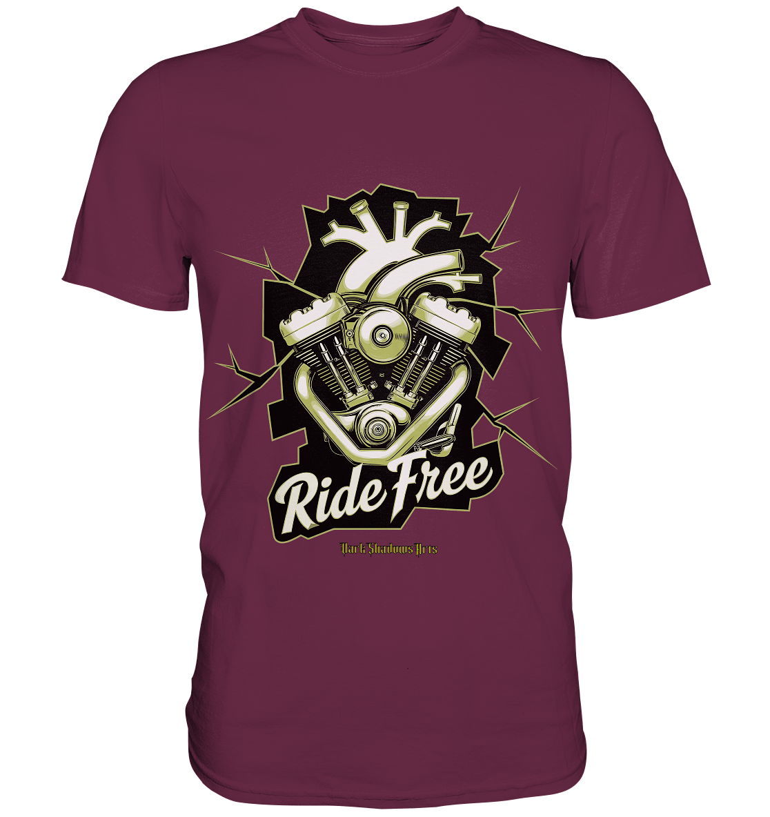 Ride Free – Motorrad & Freiheit - Premium Shirt | Unisex - Shirts | Dark Shadows Arts