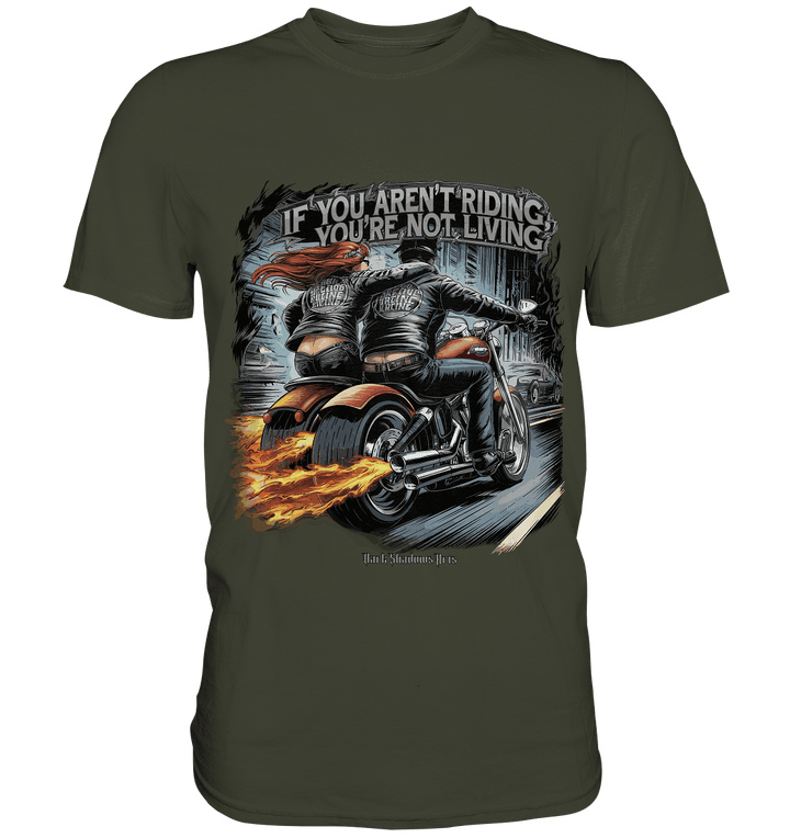 Ride or Die - Motorrad & Abenteuer - Premium Shirt | Unisex - Shirts | Dark Shadows Arts