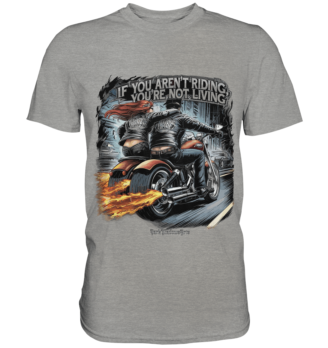 Ride or Die - Motorrad & Abenteuer - Premium Shirt | Unisex - Shirts | Dark Shadows Arts