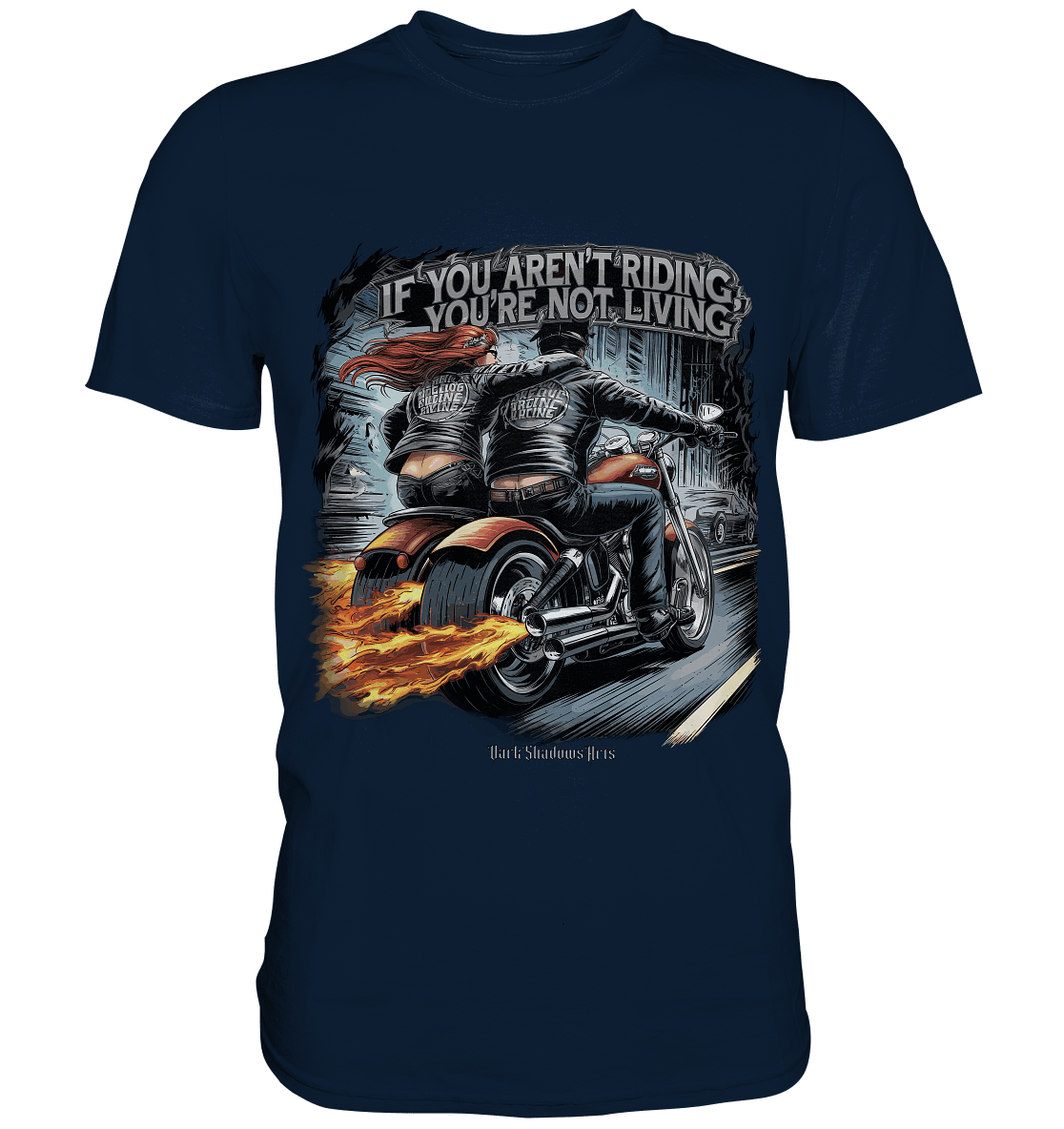 Ride or Die - Motorrad & Abenteuer - Premium Shirt | Unisex - Shirts | Dark Shadows Arts