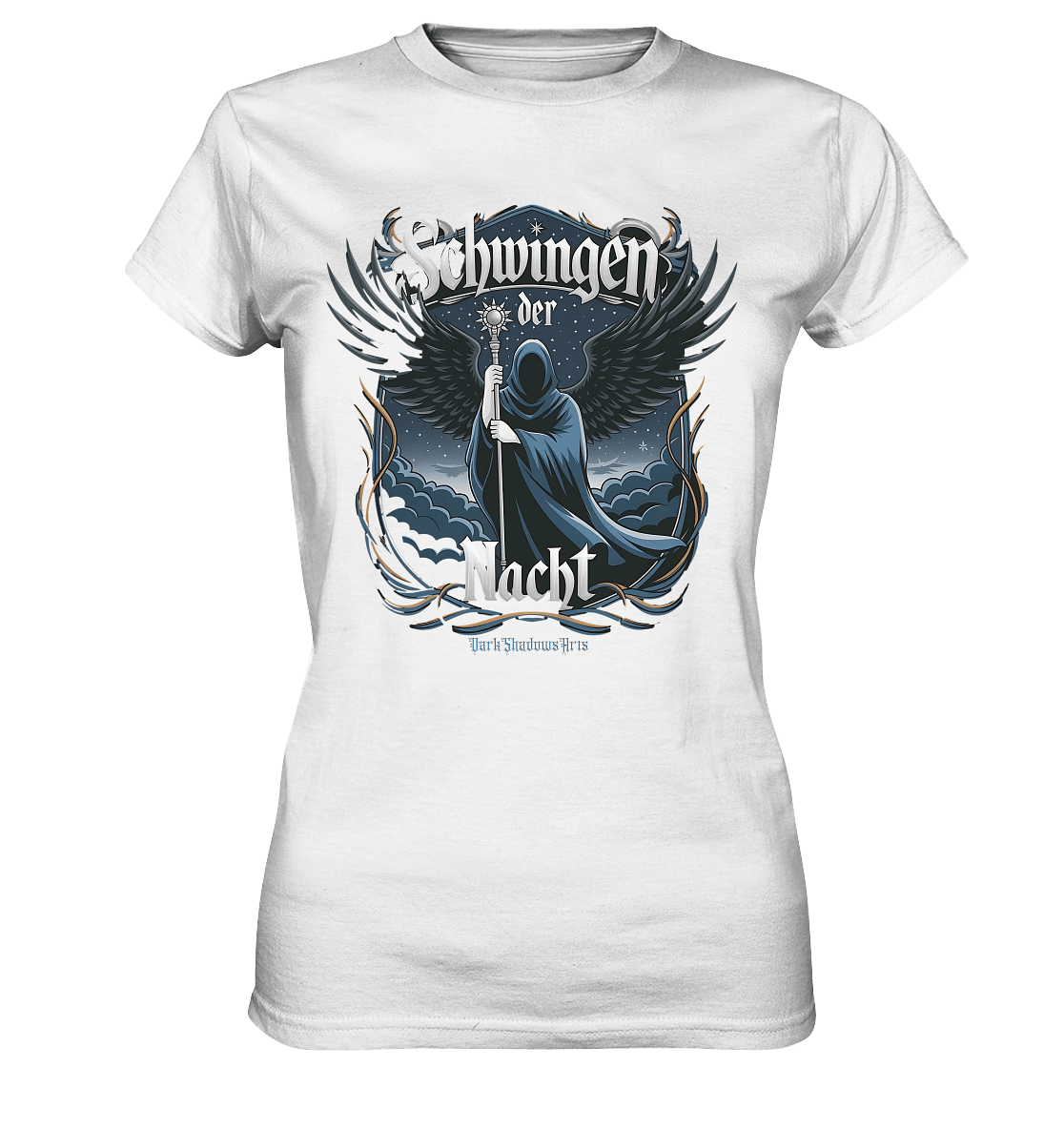 Schwingen der Nacht: Dunkle Eleganz und Mystik - Ladies Premium Shirt | Lady - Shirts | Dark Shadows Arts