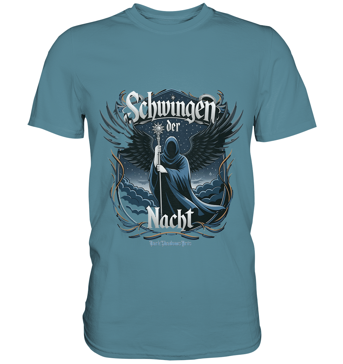 Schwingen der Nacht: Dunkle Eleganz und Mystik - Premium Shirt | Unisex - Shirts | Dark Shadows Arts