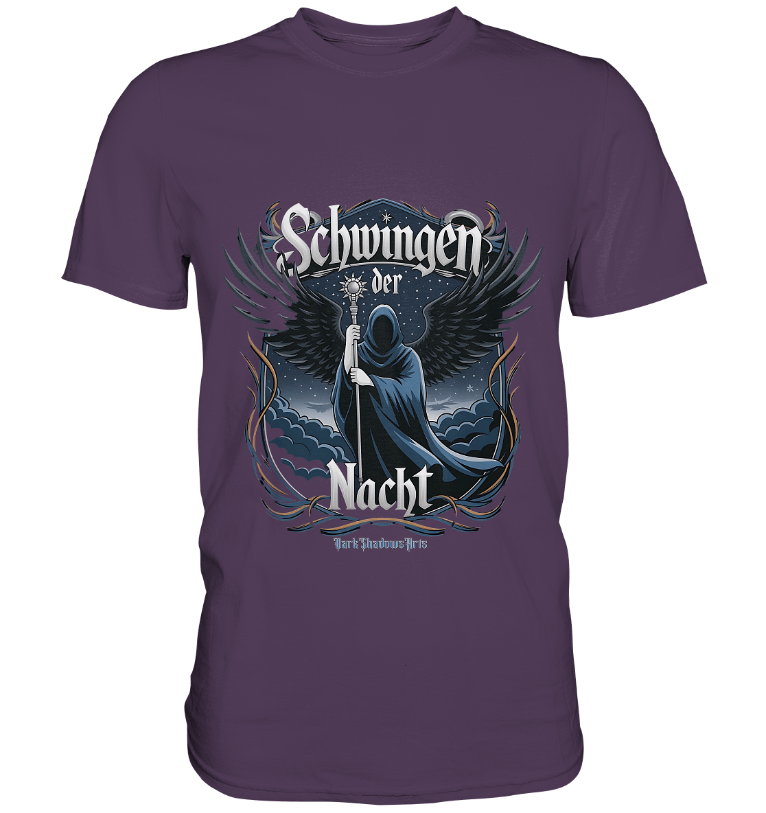 Schwingen der Nacht: Dunkle Eleganz und Mystik - Premium Shirt | Unisex - Shirts | Dark Shadows Arts