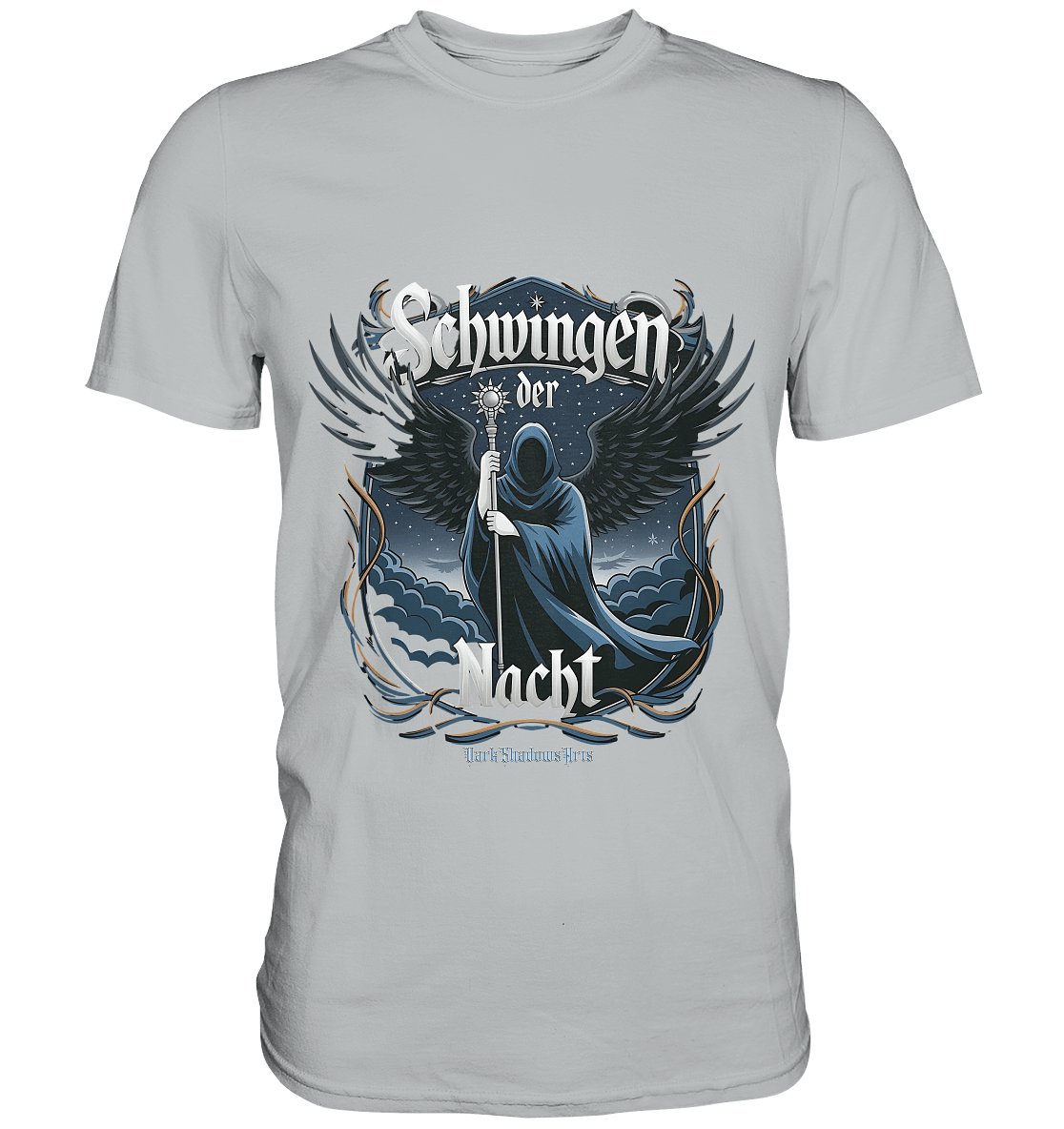 Schwingen der Nacht: Dunkle Eleganz und Mystik - Premium Shirt | Unisex - Shirts | Dark Shadows Arts