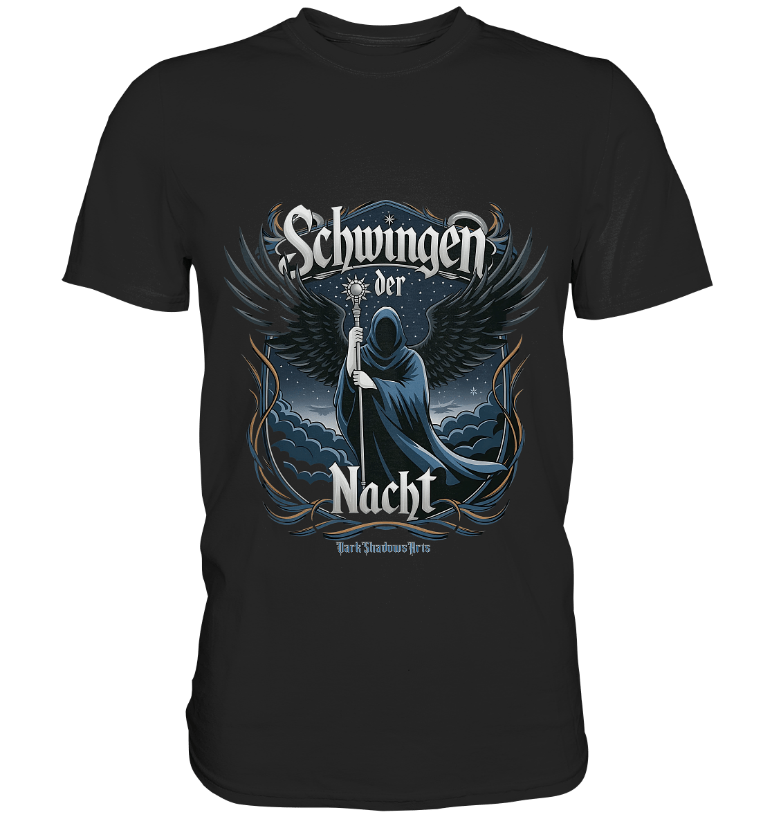 Schwingen der Nacht: Dunkle Eleganz und Mystik - Premium Shirt | Unisex - Shirts | Dark Shadows Arts