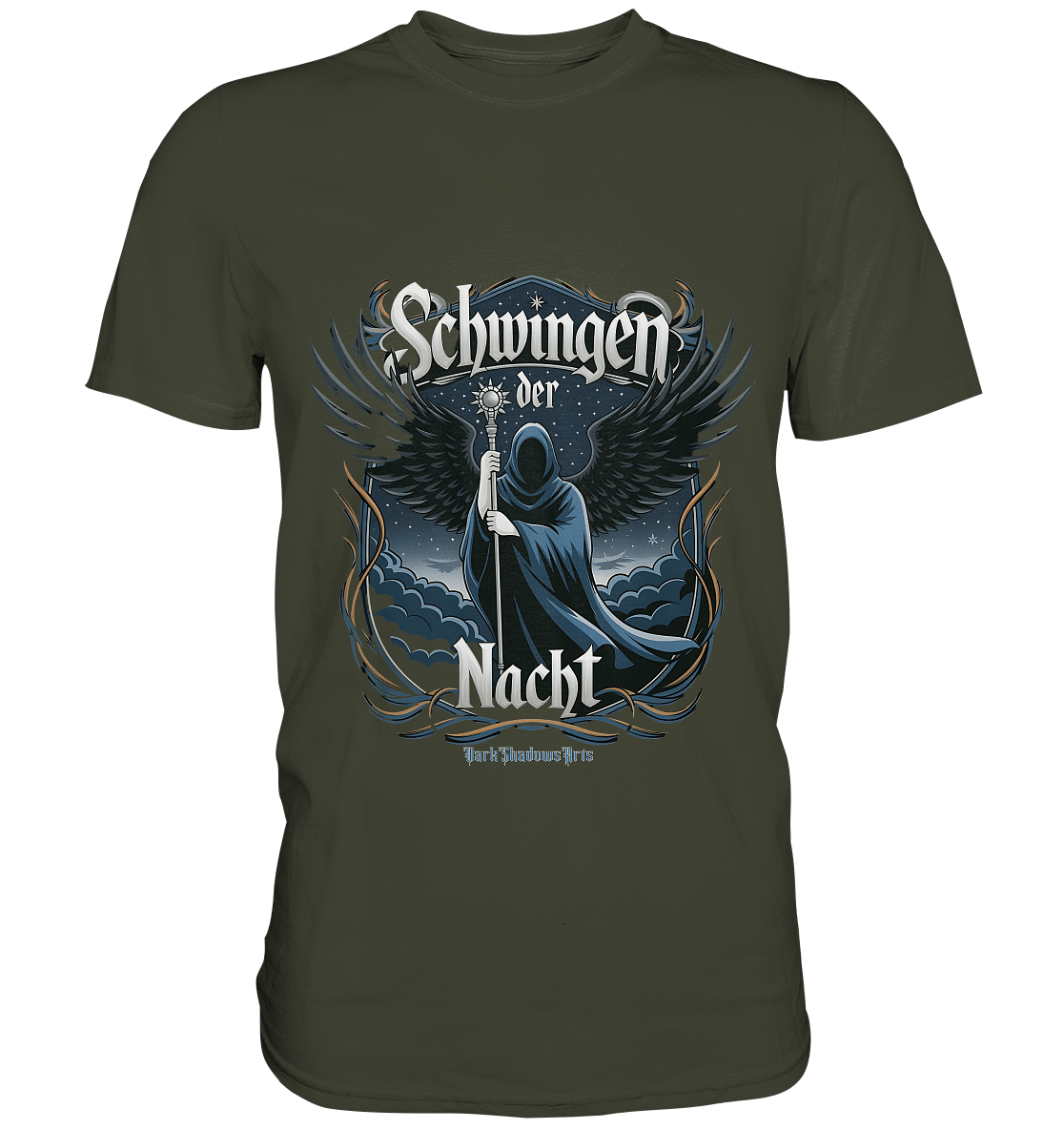 Schwingen der Nacht: Dunkle Eleganz und Mystik - Premium Shirt | Unisex - Shirts | Dark Shadows Arts