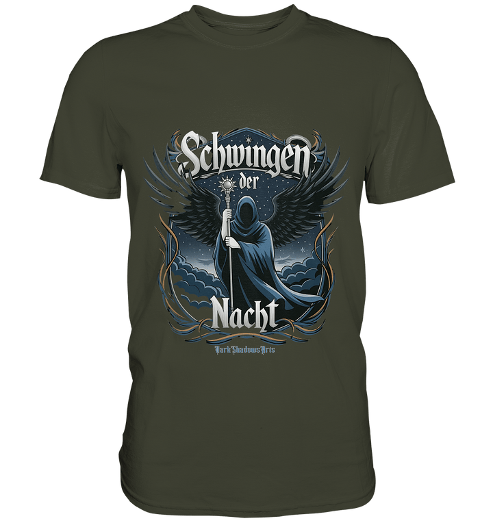 Schwingen der Nacht: Dunkle Eleganz und Mystik - Premium Shirt | Unisex - Shirts | Dark Shadows Arts