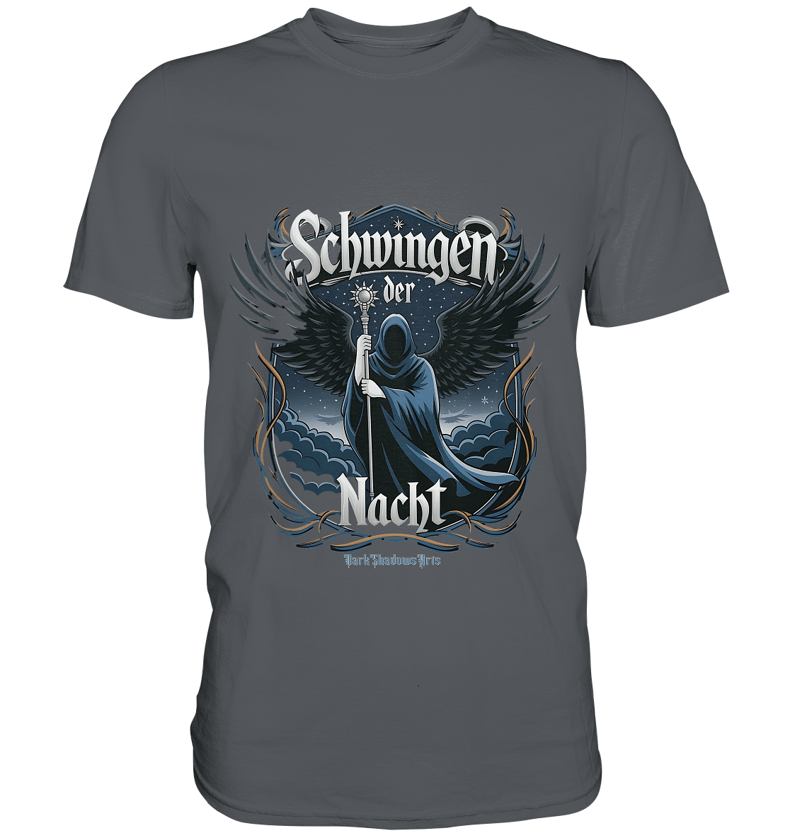 Schwingen der Nacht: Dunkle Eleganz und Mystik - Premium Shirt | Unisex - Shirts | Dark Shadows Arts