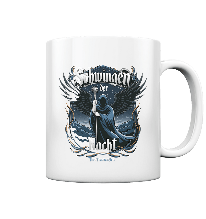 Schwingen der Nacht: Dunkle Eleganz und Mystik - Tasse glossy | Trinkgefäße | Dark Shadows Arts