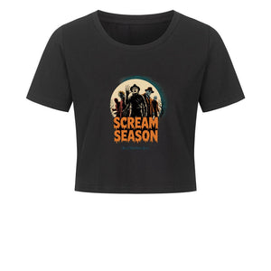 Scream Season - Ladies Cropped Tee | T-Shirt | Dark Shadows Arts