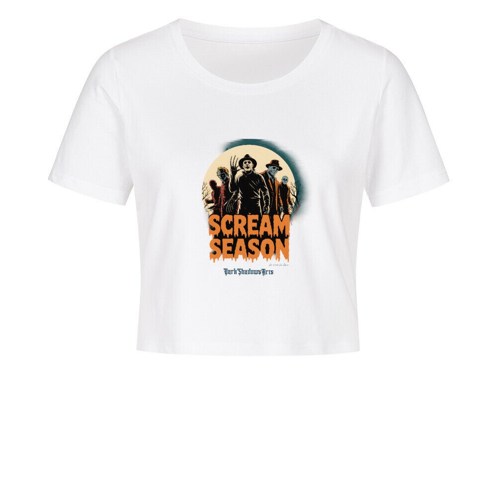 Scream Season - Ladies Cropped Tee | T-Shirt | Dark Shadows Arts