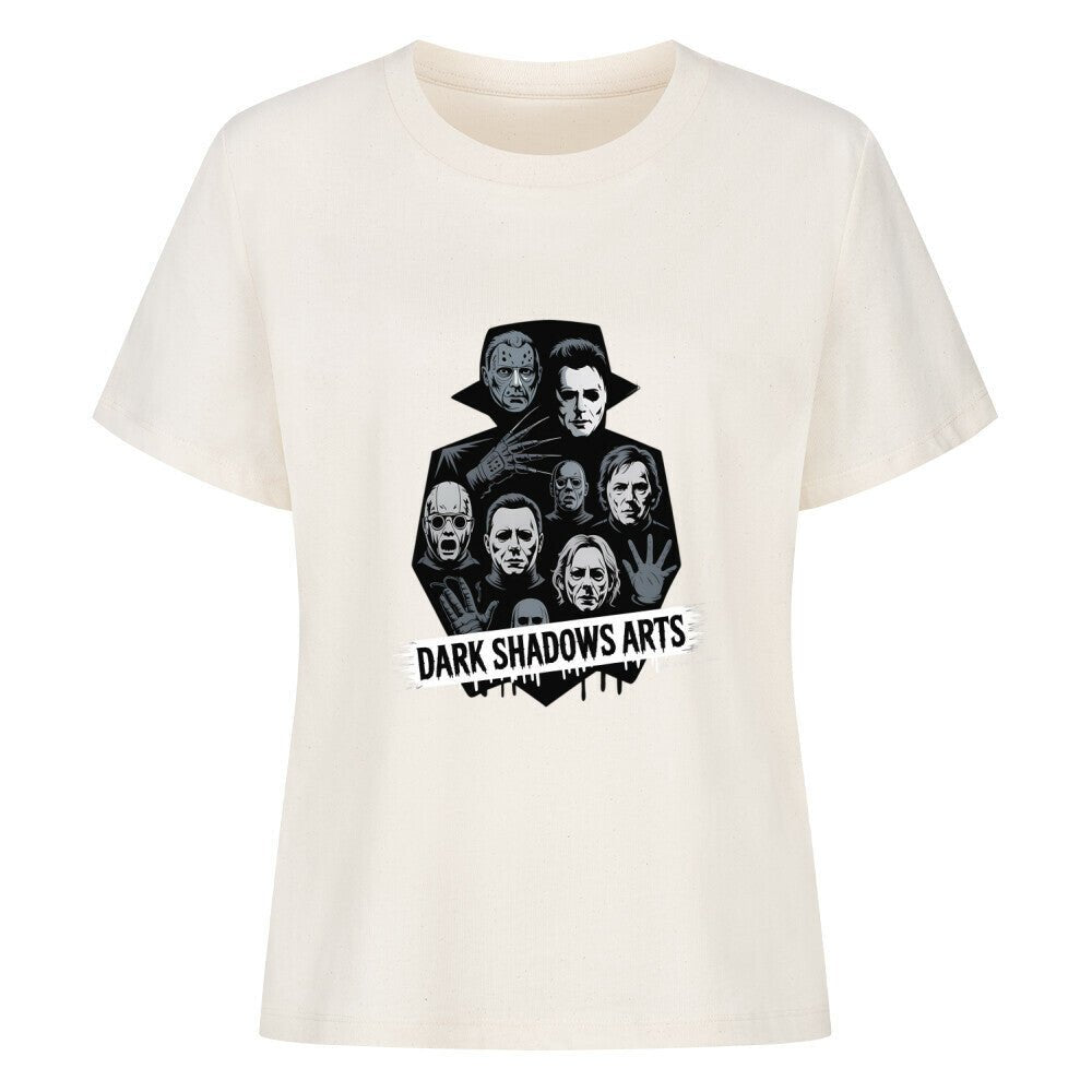 Screaming Shadows – Horrorfilm - Camouflage trifft Kult - Ikonen - Premium Organic Shirt Women | T-Shirt | Dark Shadows Arts