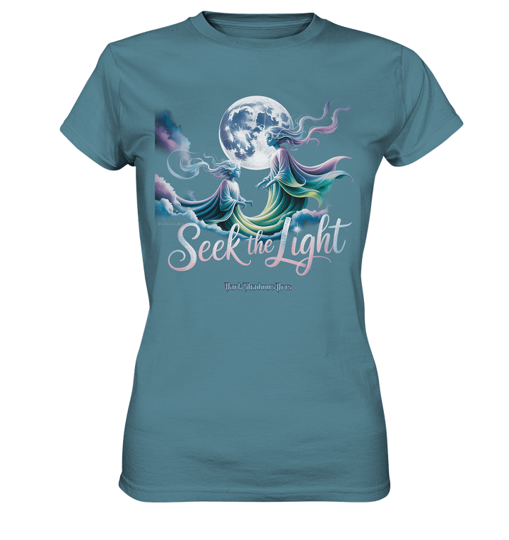 Seek the Light – Spiritueller Aufstieg & Kosmische Weisheit - Ladies Premium Shirt | Lady - Shirts | Dark Shadows Arts