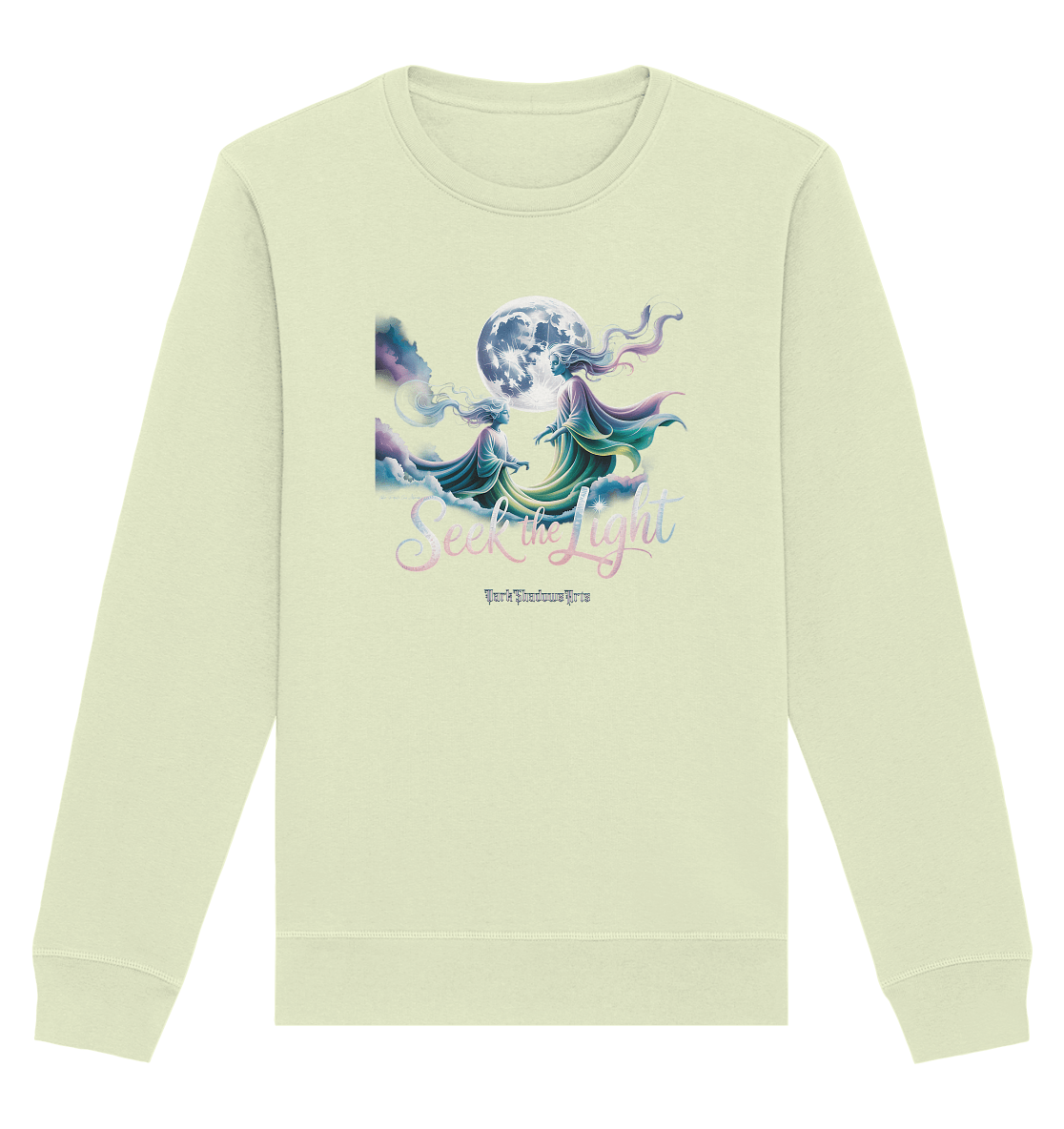 Seek the Light – Spiritueller Aufstieg & Kosmische Weisheit - Organic Basic Unisex Sweatshirt | Sweatshirts | Dark Shadows Arts