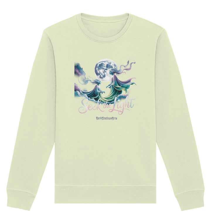 Seek the Light – Spiritueller Aufstieg & Kosmische Weisheit - Organic Basic Unisex Sweatshirt | Sweatshirts | Dark Shadows Arts