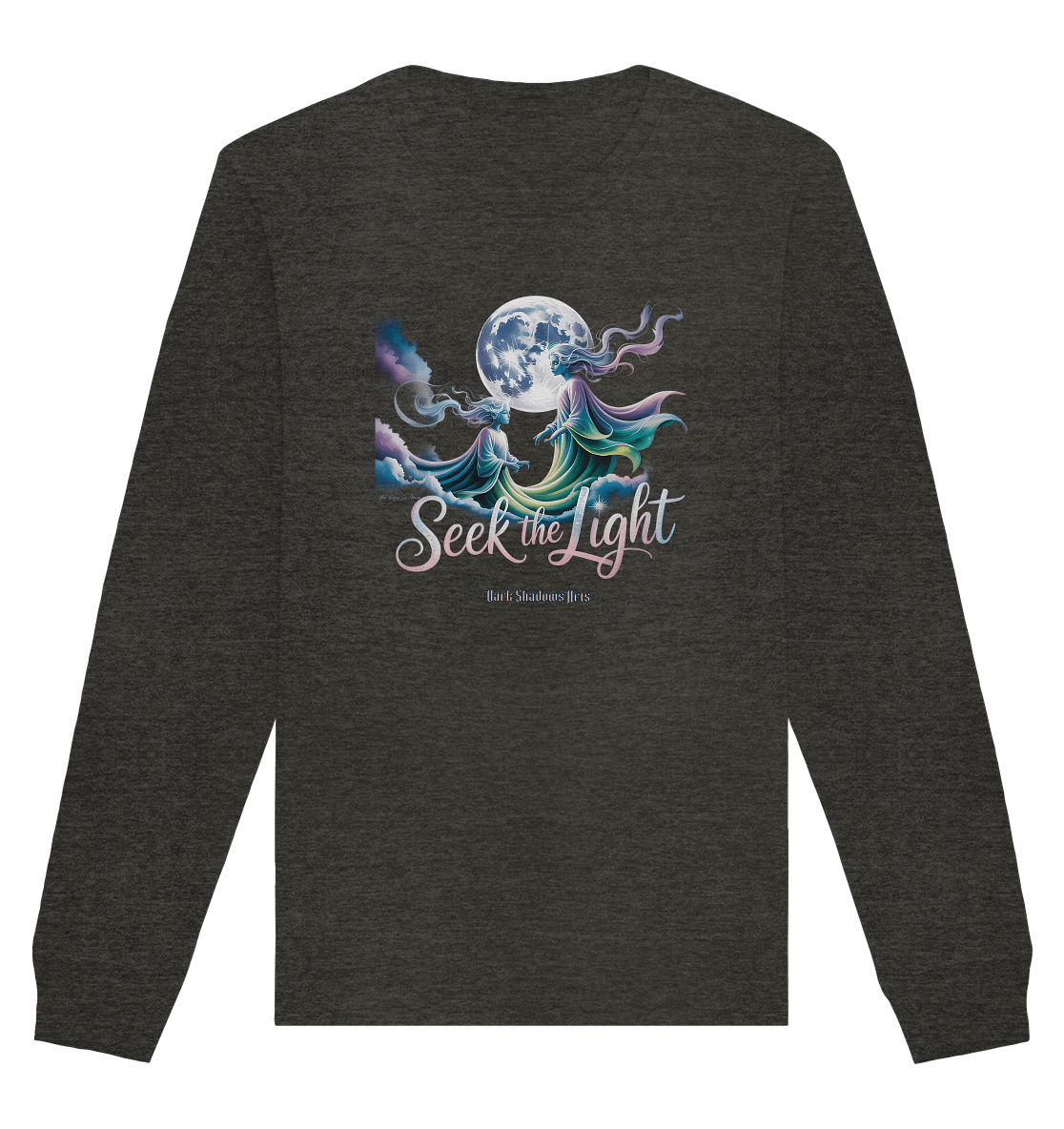 Seek the Light – Spiritueller Aufstieg & Kosmische Weisheit - Organic Basic Unisex Sweatshirt | Sweatshirts | Dark Shadows Arts