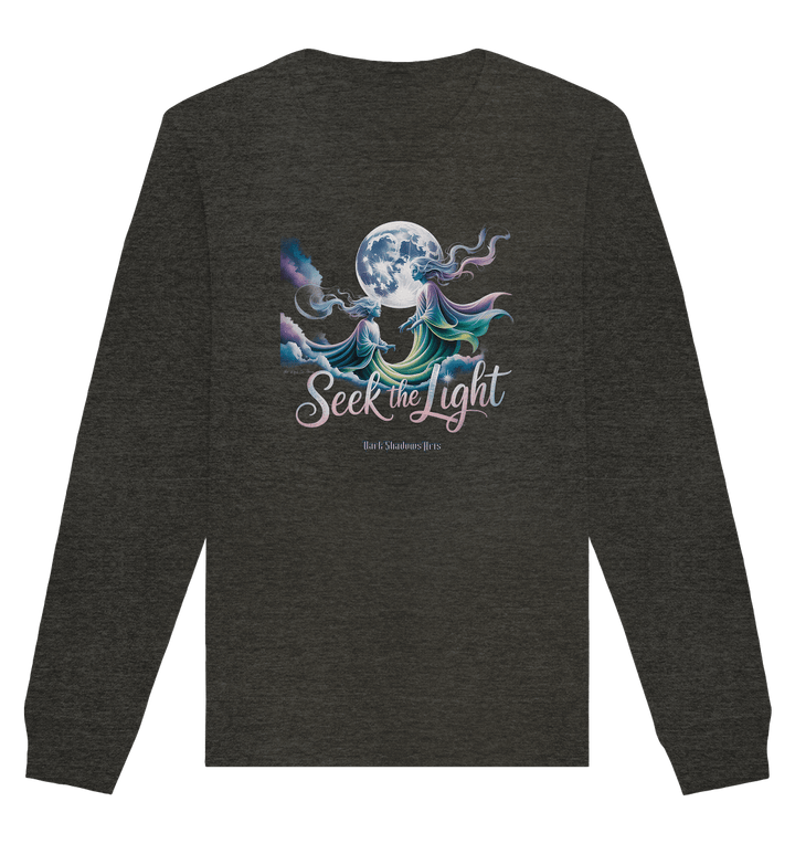 Seek the Light – Spiritueller Aufstieg & Kosmische Weisheit - Organic Basic Unisex Sweatshirt | Sweatshirts | Dark Shadows Arts