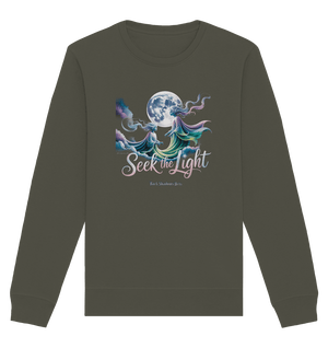 Seek the Light – Spiritueller Aufstieg & Kosmische Weisheit - Organic Basic Unisex Sweatshirt | Sweatshirts | Dark Shadows Arts