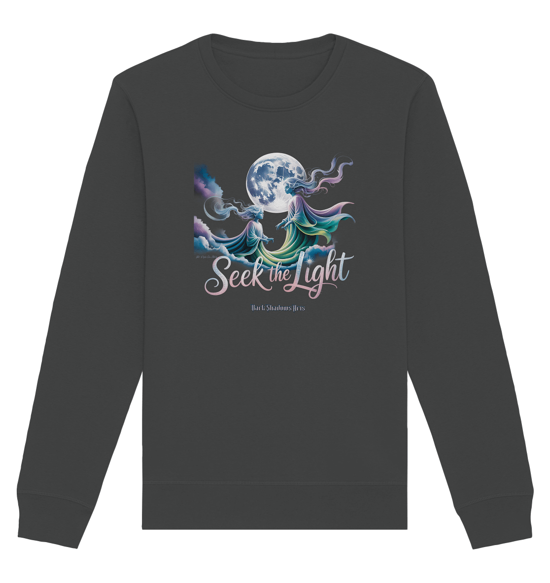 Seek the Light – Spiritueller Aufstieg & Kosmische Weisheit - Organic Basic Unisex Sweatshirt | Sweatshirts | Dark Shadows Arts