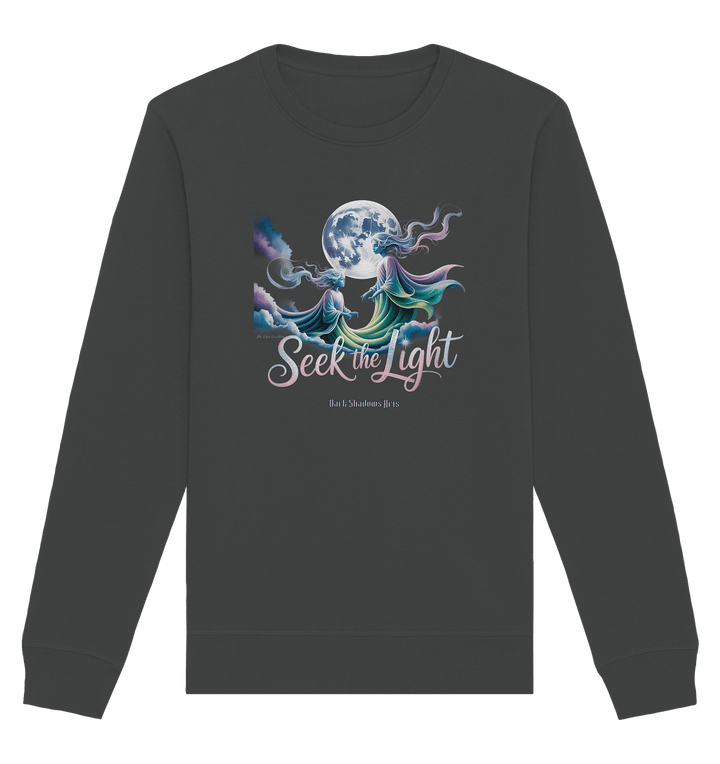 Seek the Light – Spiritueller Aufstieg & Kosmische Weisheit - Organic Basic Unisex Sweatshirt | Sweatshirts | Dark Shadows Arts