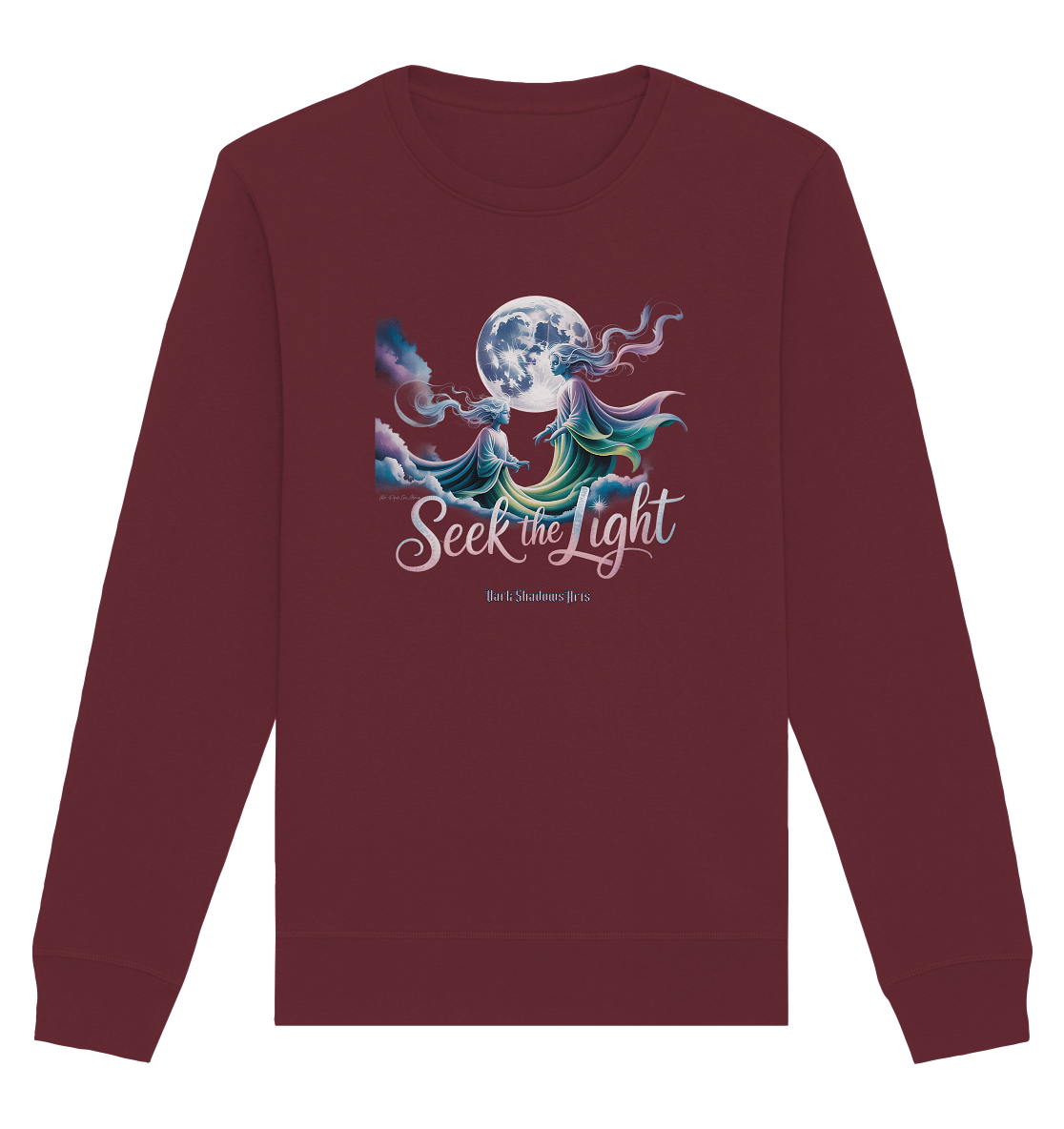 Seek the Light – Spiritueller Aufstieg & Kosmische Weisheit - Organic Basic Unisex Sweatshirt | Sweatshirts | Dark Shadows Arts