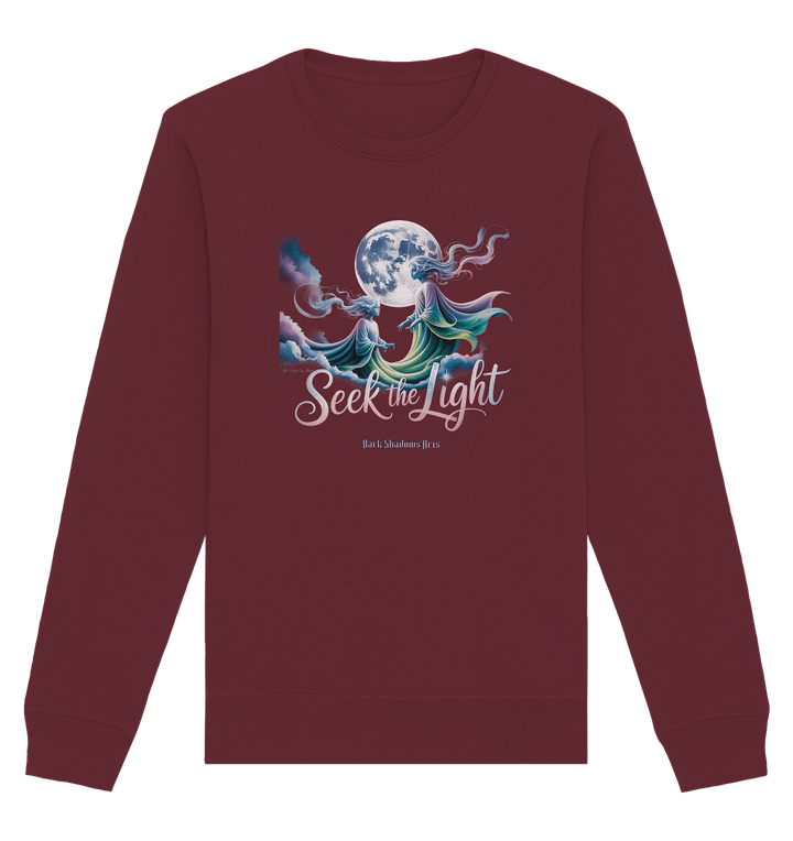 Seek the Light – Spiritueller Aufstieg & Kosmische Weisheit - Organic Basic Unisex Sweatshirt | Sweatshirts | Dark Shadows Arts