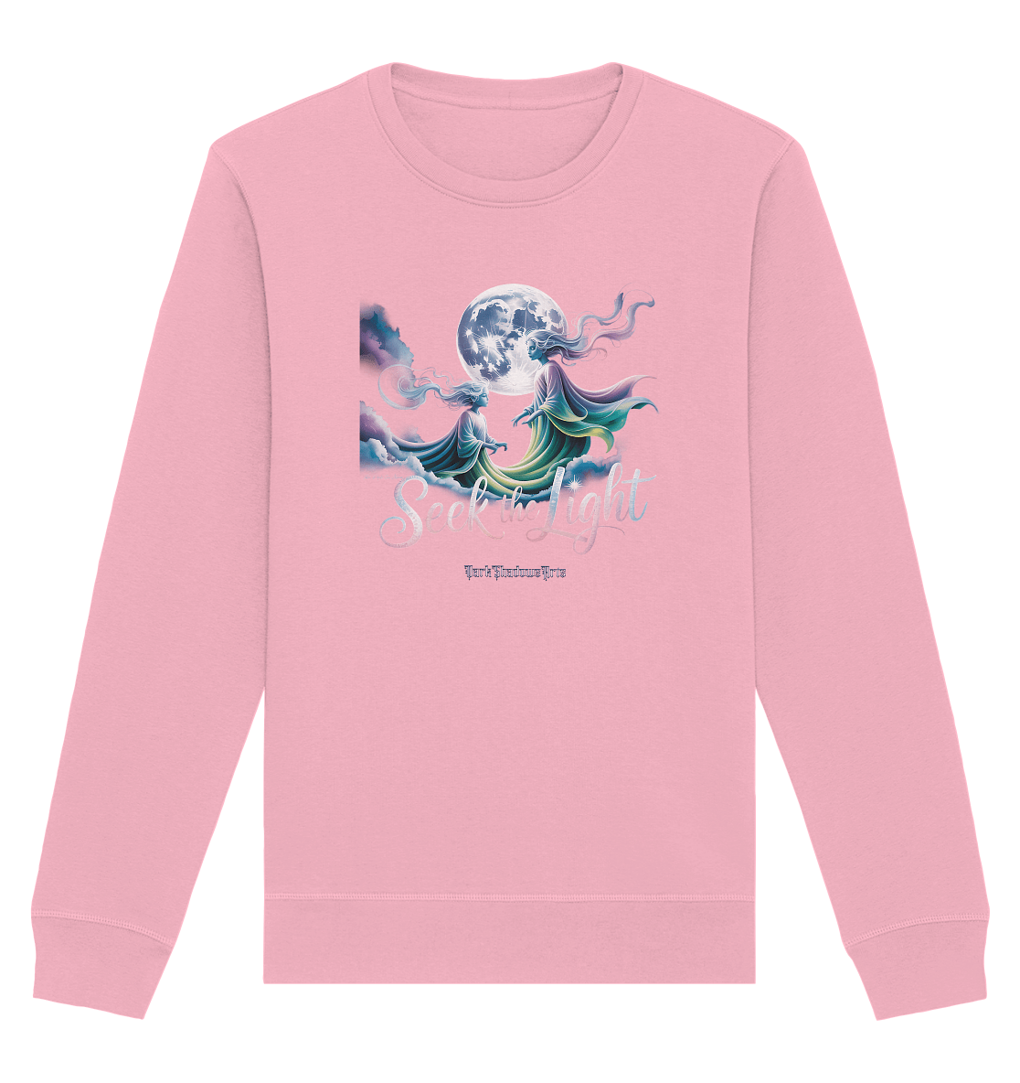 Seek the Light – Spiritueller Aufstieg & Kosmische Weisheit - Organic Basic Unisex Sweatshirt | Sweatshirts | Dark Shadows Arts