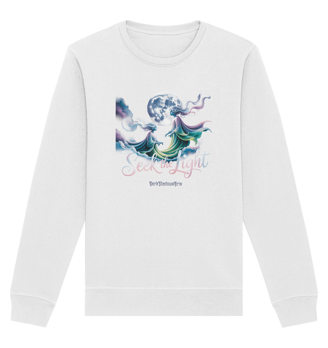 Seek the Light – Spiritueller Aufstieg & Kosmische Weisheit - Organic Basic Unisex Sweatshirt | Sweatshirts | Dark Shadows Arts