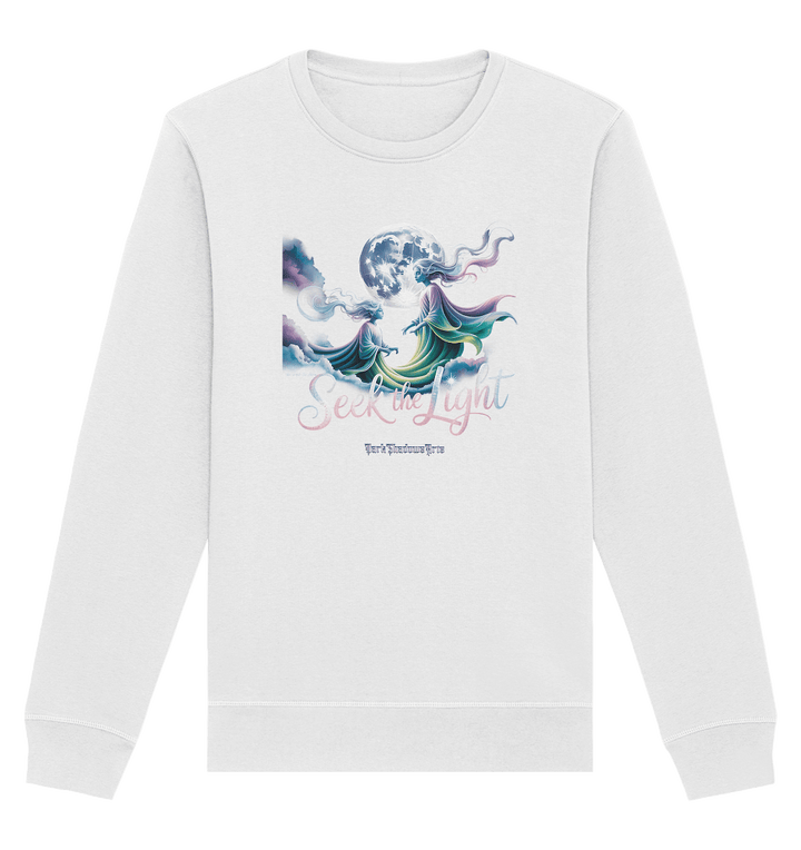 Seek the Light – Spiritueller Aufstieg & Kosmische Weisheit - Organic Basic Unisex Sweatshirt | Sweatshirts | Dark Shadows Arts