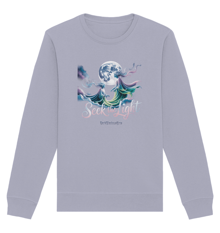 Seek the Light – Spiritueller Aufstieg & Kosmische Weisheit - Organic Basic Unisex Sweatshirt | Sweatshirts | Dark Shadows Arts