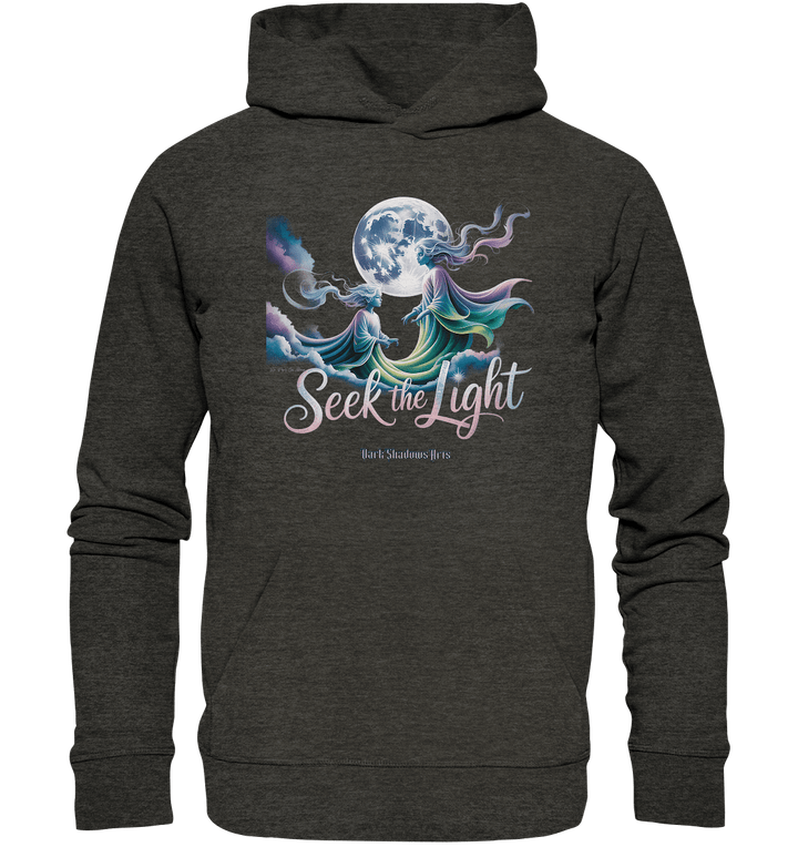 Seek the Light – Spiritueller Aufstieg & Kosmische Weisheit - Organic Hoodie | Hoodies | Dark Shadows Arts